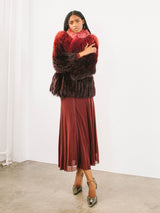 Ombre Berry Fur Coat Outerwear arcadeshops.com
