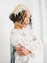 1950s Silk Flower Headpiece Accessory arcadeshops.com