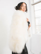 1970s Ivory Marabou Feather Jacket Jacket arcadeshops.com