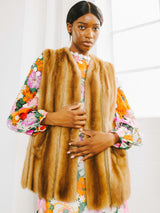 1960s Honey Mink Vest Jacket arcadeshops.com