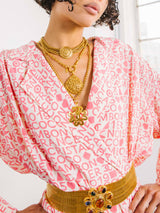 Chanel Diamond Shaped Relief Pendant Necklace Accessory arcadeshops.com