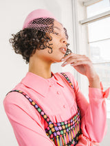 Bubblegum Crepe Blouse Top arcadeshops.com