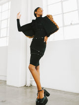 2003 Dolce & Gabbana Black Knit Button Dress Dress arcadeshops.com