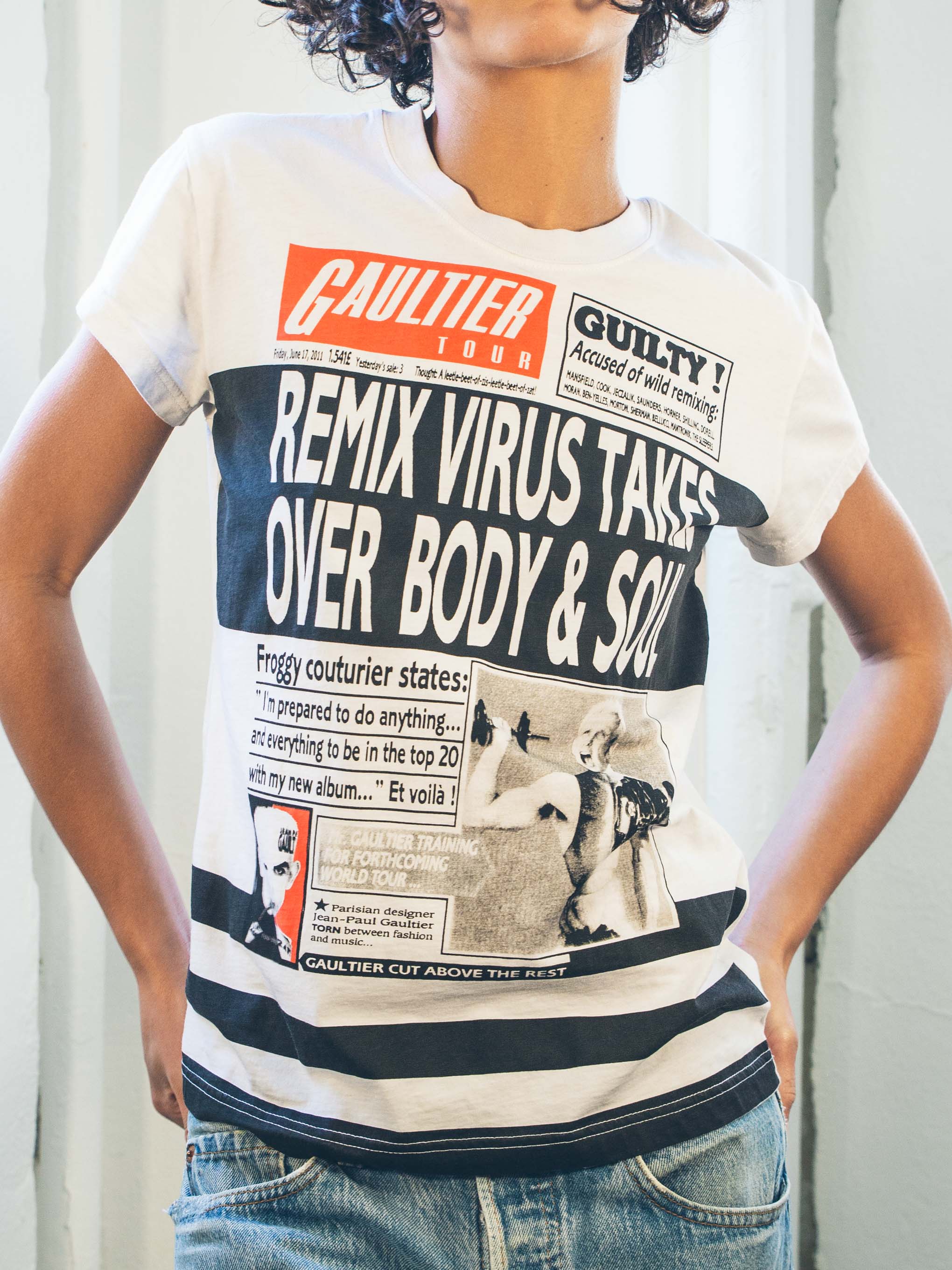 Jean Paul Gaultier Newsprint Tour Tee