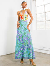 1980s Leonard Plunge Neck Printed Bathing Suit Suit arcadeshops.com