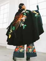 Bird of Paradise Art to Wear Applique Cape Outerwear arcadeshops.com