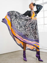 Jean Varon Geometric Printed Long Sleeve Collared Dress Dress arcadeshops.com