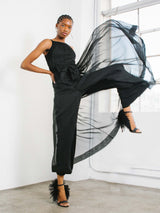 2013 Chanel Layered Chiffon Palazzo Pant Jumpsuit Jumpsuit arcadeshops.com