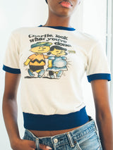 Peanuts Pregnant Lucy Ringer Tee T-shirt arcadeshops.com