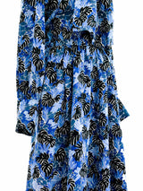 Yves Saint Laurent Blue Palm Dress Dress arcadeshops.com
