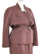 Thierry Mugler Tailored Chocolate Skirt Suit