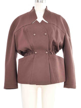 Thierry Mugler Tailored Chocolate Skirt Suit