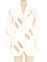 Gianfranco Ferre Cut Out Silk Blazer Jacket arcadeshops.com