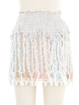 2004 Chanel Tweed and Net MIni Skirt Bottom arcadeshops.com
