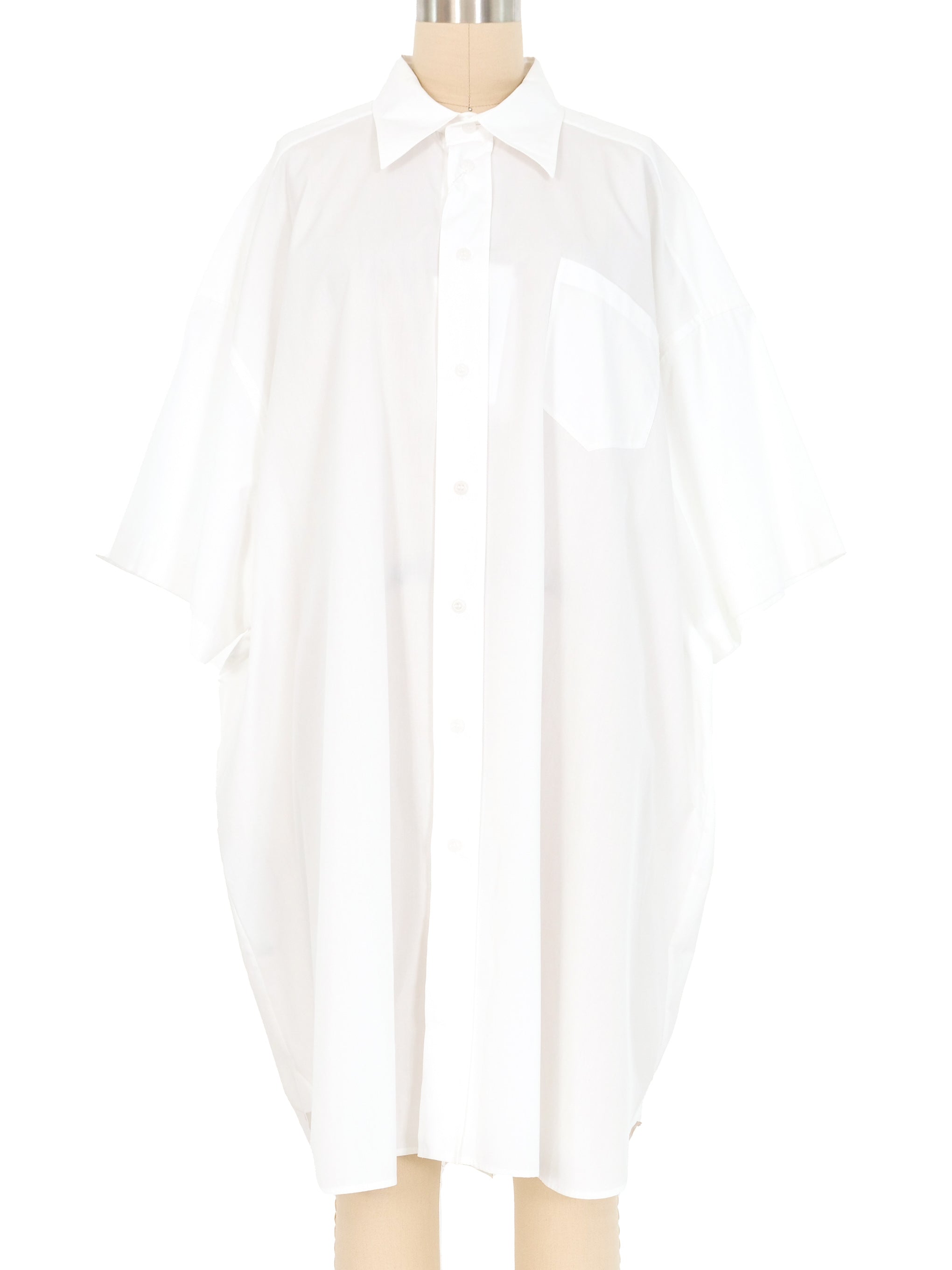 maison margiela oversized shirt dress Maison Margiela Raw-Edge Oversized Wool T-Shirt Dress