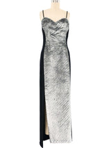Geoffrey Beene Metallic Silver Accented Gown Ensemble Dress arcadeshops.com