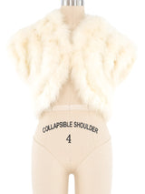 White Marabou Sleeveless Jacket Jacket arcadeshops.com