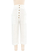 Celine Cropped Linen Trousers Bottom arcadeshops.com