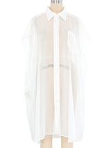 Maison Martin Margiela Oversized Sheer Windowpane Shirt Dress Dress arcadeshops.com