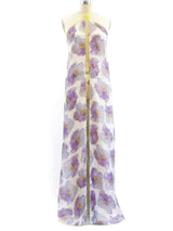Geoffrey Beene Sheer Floral Gown Dress arcadeshops.com