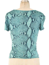 Gucci Snake Print Tee Top arcadeshops.com