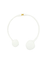 Kenneth Jay Lane Ivory Enamel Hinged Collar