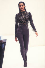 1990 Dolce And Gabbana Beaded Fringe Bustier Top arcadeshops.com