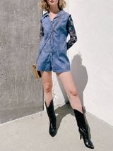 1970s Denim Wash Romper Suit arcadeshops.com