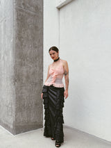 Chanel Silk Ruffle Halter Top Top arcadeshops.com