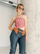 Christian Dior Red Oblique Printed Silk Scarf Accessory arcadeshops.com