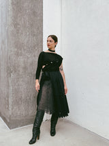 Prada Mohair and Chiffon Skirt Bottom arcadeshops.com