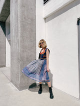 Ritu Kumar Indian Printed Silk Skirt Bottom arcadeshops.com