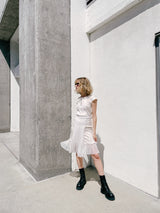 Louis Vuitton Cotton Gauze Ruffle Dress Dress arcadeshops.com