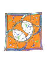Gucci Orange Seal Print Scarf Accessory arcadeshops.com