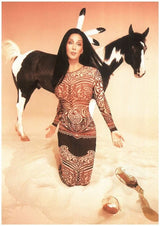 1996 Jean Paul Gaultier Tribal Tattoo Mesh Maxi Dress Dress arcadeshops.com