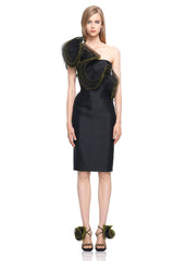2010 Alexander McQueen One Shoulder Ruffle Dress Dress arcadeshops.com