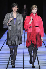 2012 Emporio Armani Rope Fringe Cropped Fur Jacket Outerwear arcadeshops.com