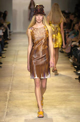 2005 Prada Trompe L'oeil Feather Shift Dress Dress arcadeshops.com