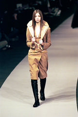 1999 Chanel Tan Suede Wrap Skirt Bottom arcadeshops.com