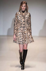 2014 Gucci Felted Leopard Print Peacoat Outerwear arcadeshops.com