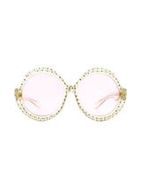 Ultra Sudan Pink Lens Rhinestone Sunglasses Accessory arcadeshops.com