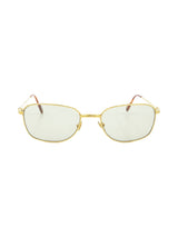 1980s Cartier Aube 54-19 Gold Sunglasses Accessory arcadeshops.com