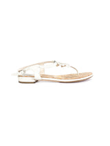 Chanel T-Strap Logo Sandal, 35.5 Accessory arcadeshops.com