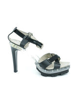 Celine Lucite Satin Strap Heels, 7 Accessory arcadeshops.com