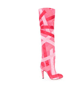 2017 Chanel Ribbon Wrapped Knee High Boots, 35.5 Accessory arcadeshops.com