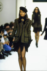 1991 Chanel Black Double Placket Jacket Jacket arcadeshops.com