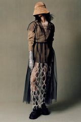 2022 Maison Margiela Deconstructed Chiffon Net Dress Dress arcadeshops.com