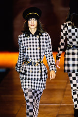 1993 Gianni Versace Checkered Wool Skirt Suit Suit arcadeshops.com