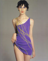 1998 Gianni Versace Purple Jersey Mohair Yarn Mini Dress Dress arcadeshops.com