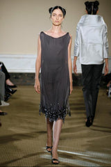 2008 Yeohlee Embellished Powder Gray Chiffon Dress Dress arcadeshops.com